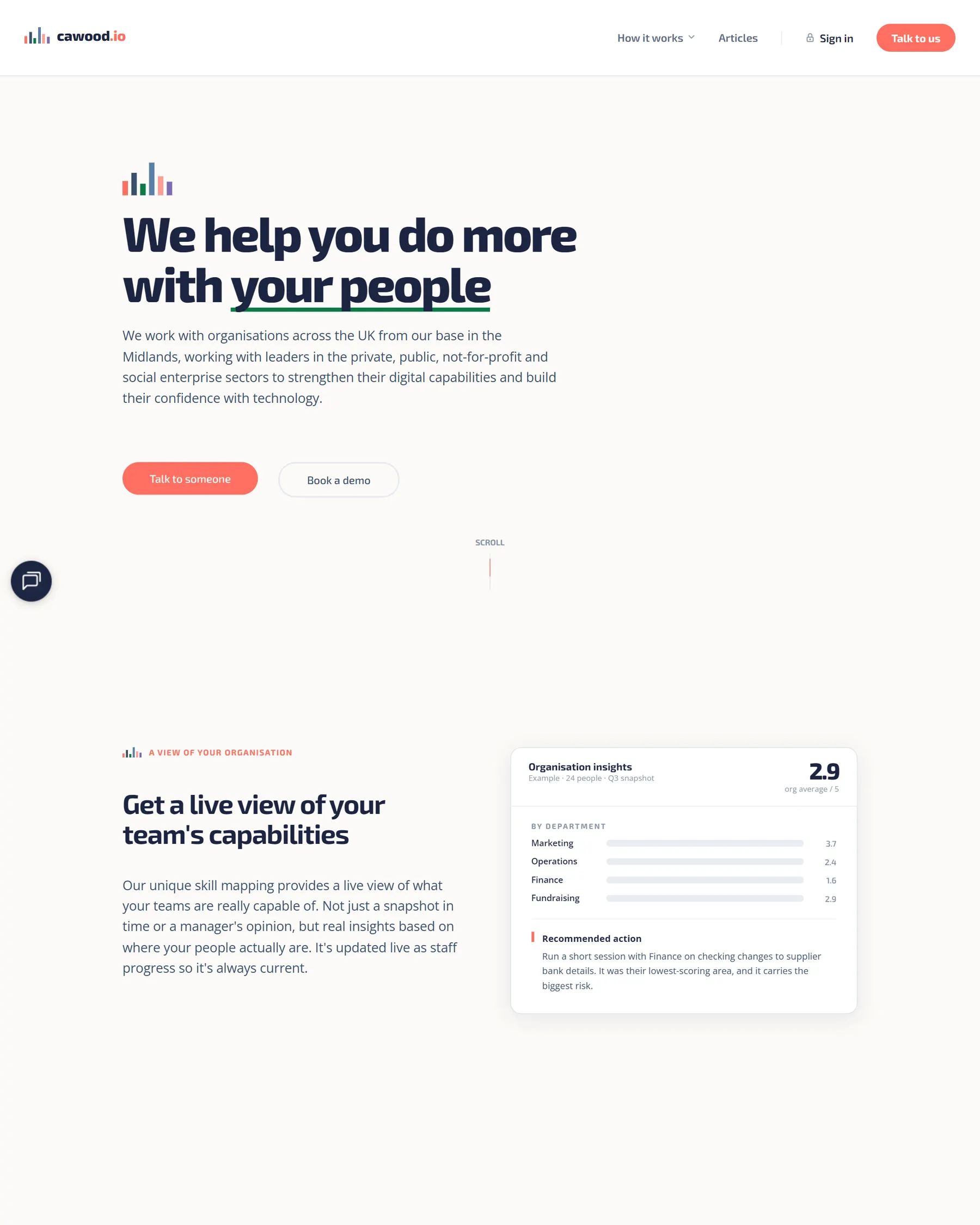The cawood.io website